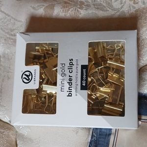Mini gold binder clips 🧡